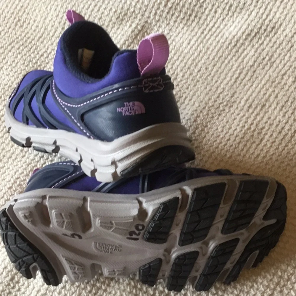 Kids North Face Navy/Purple Slip-On Athletic Shoes
